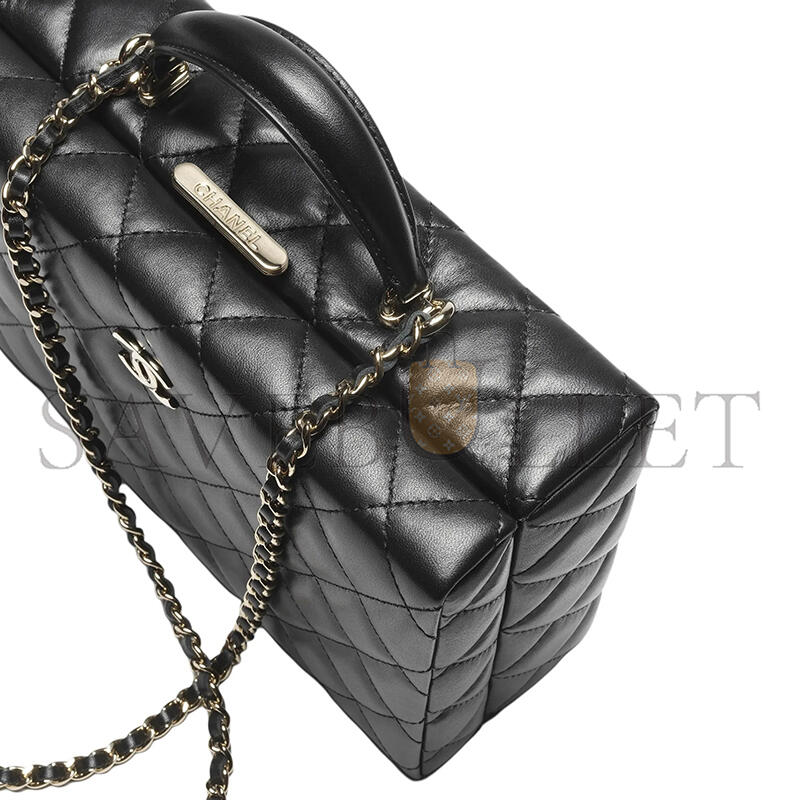 CHANEL MASTER 24K LAMBSKIN QUILTED BOX BAG AS5168 (22*15*7.5cm)